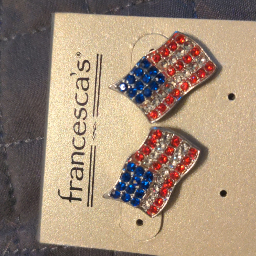American flag earrings